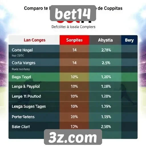 Comparação entre bet14 e concorrentes